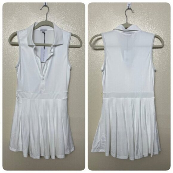 WeWoreWhat Revolve Womens Athletic Tennis Pleated Skort Dress MEDIUM in White - Picture 2 of 9